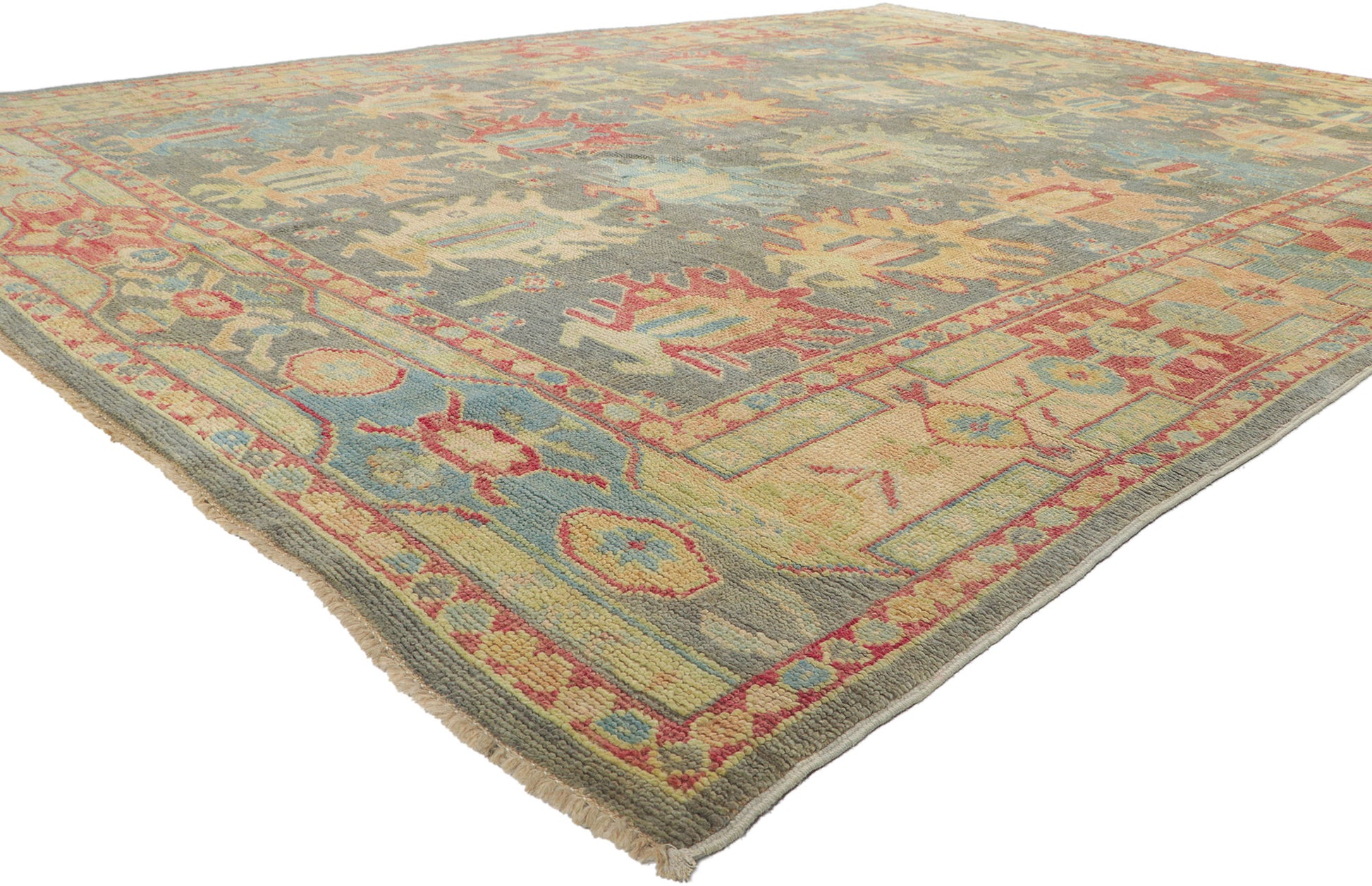 9 x 12 Colorful Oushak Rug 80736