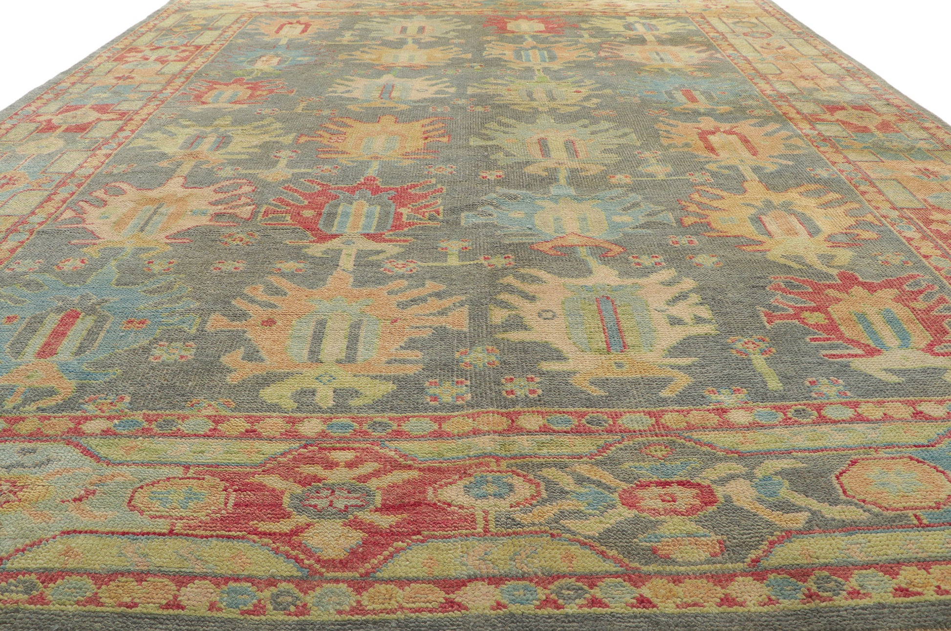 9 x 12 Colorful Oushak Rug 80736