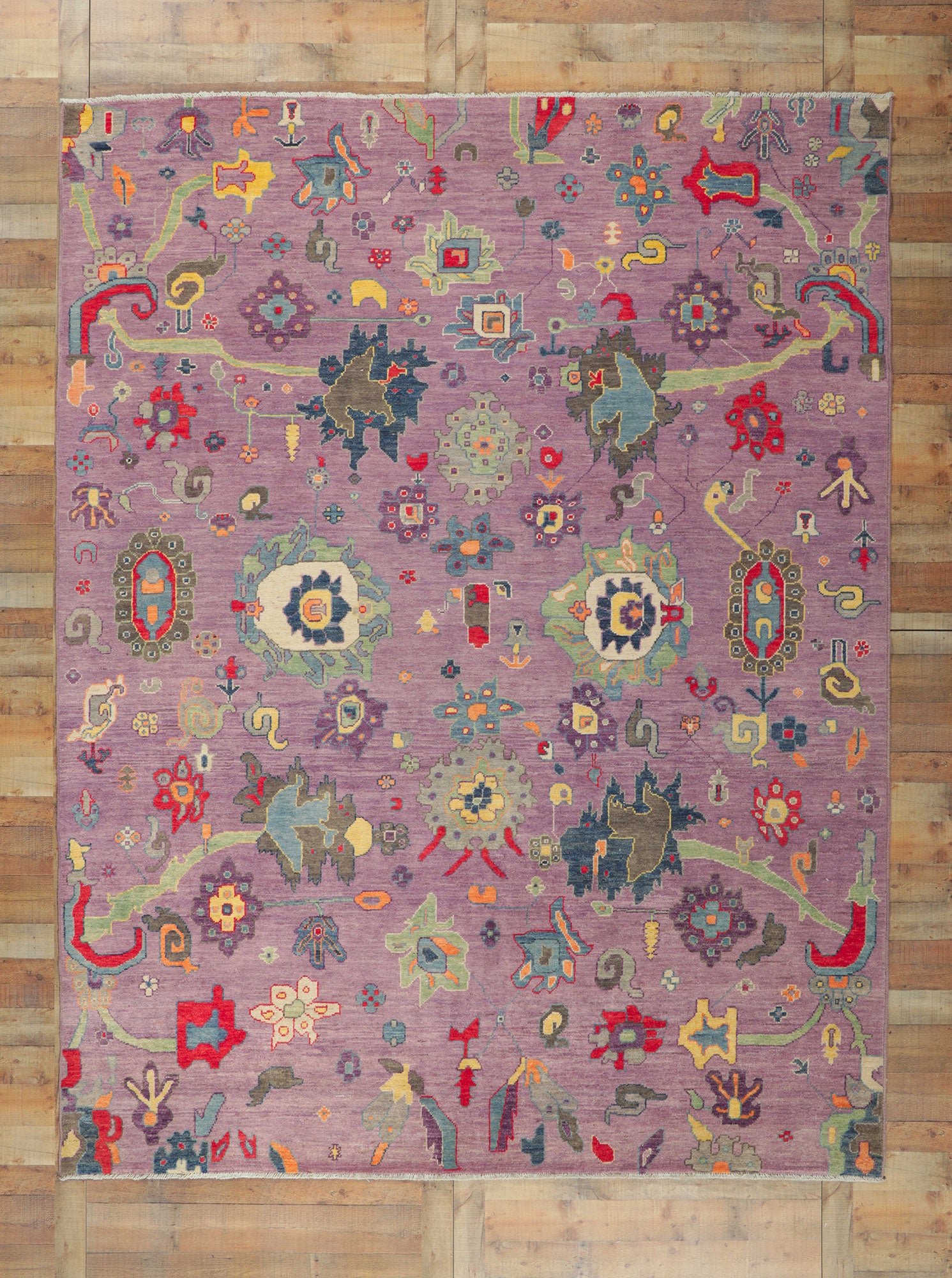 9 x 12 Colorful Oushak Rug 80819
