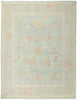 9 x 12 Vintage-Inspired Blue Oushak Rug 80903