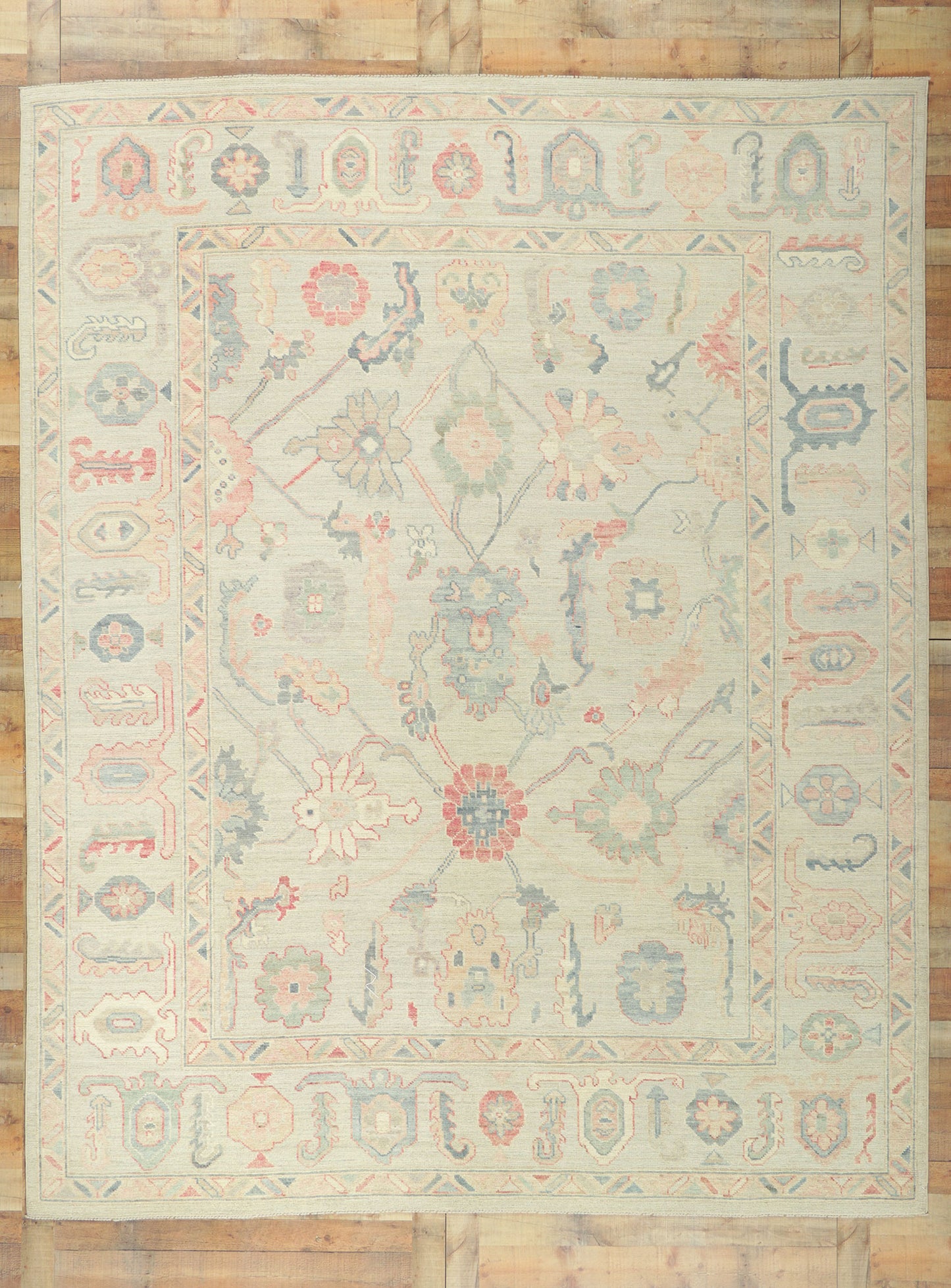 9 x 12 Colorful Oushak Rug 80904