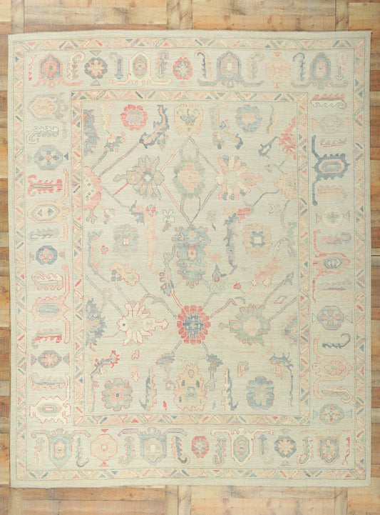 9 x 12 Colorful Oushak Rug 80904