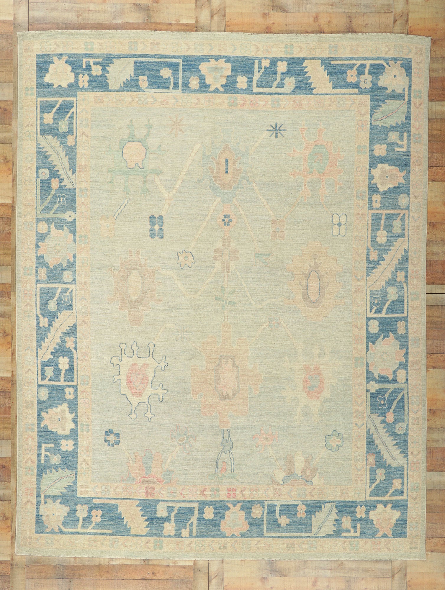 9 x 12 Colorful Oushak Rug 80905