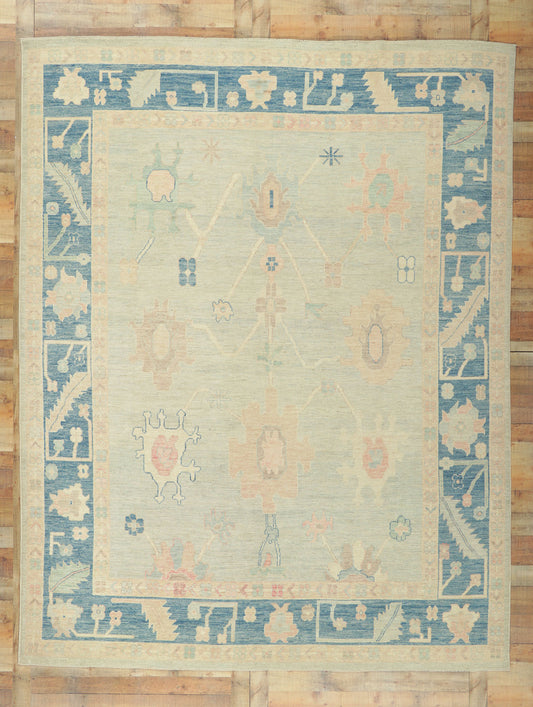 9 x 12 Colorful Oushak Rug 80905