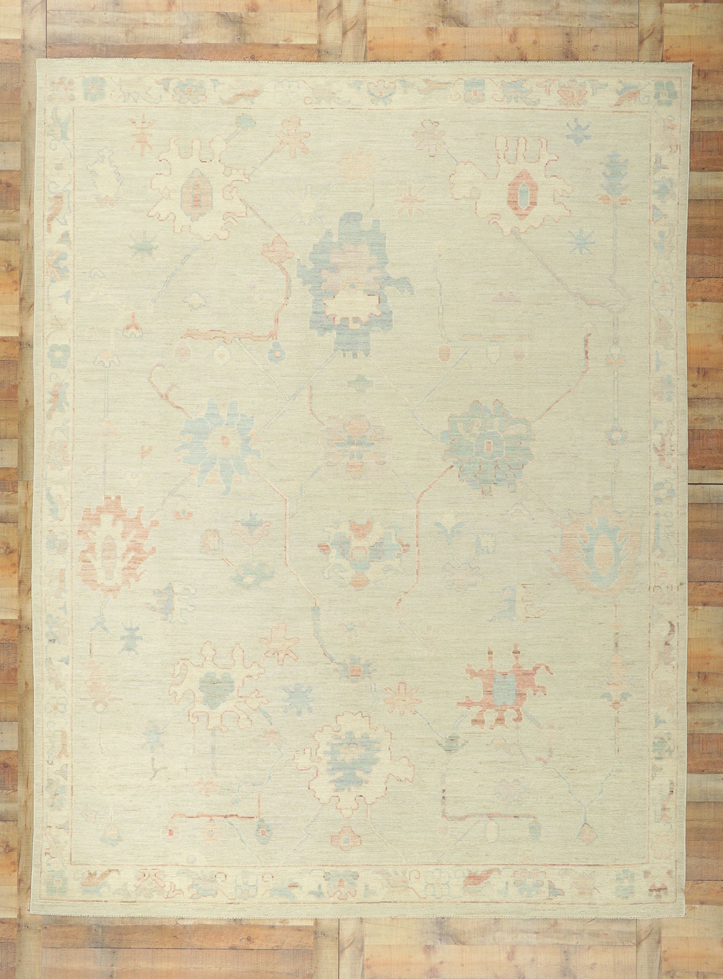 9 x 12 Colorful Oushak Rug 80906