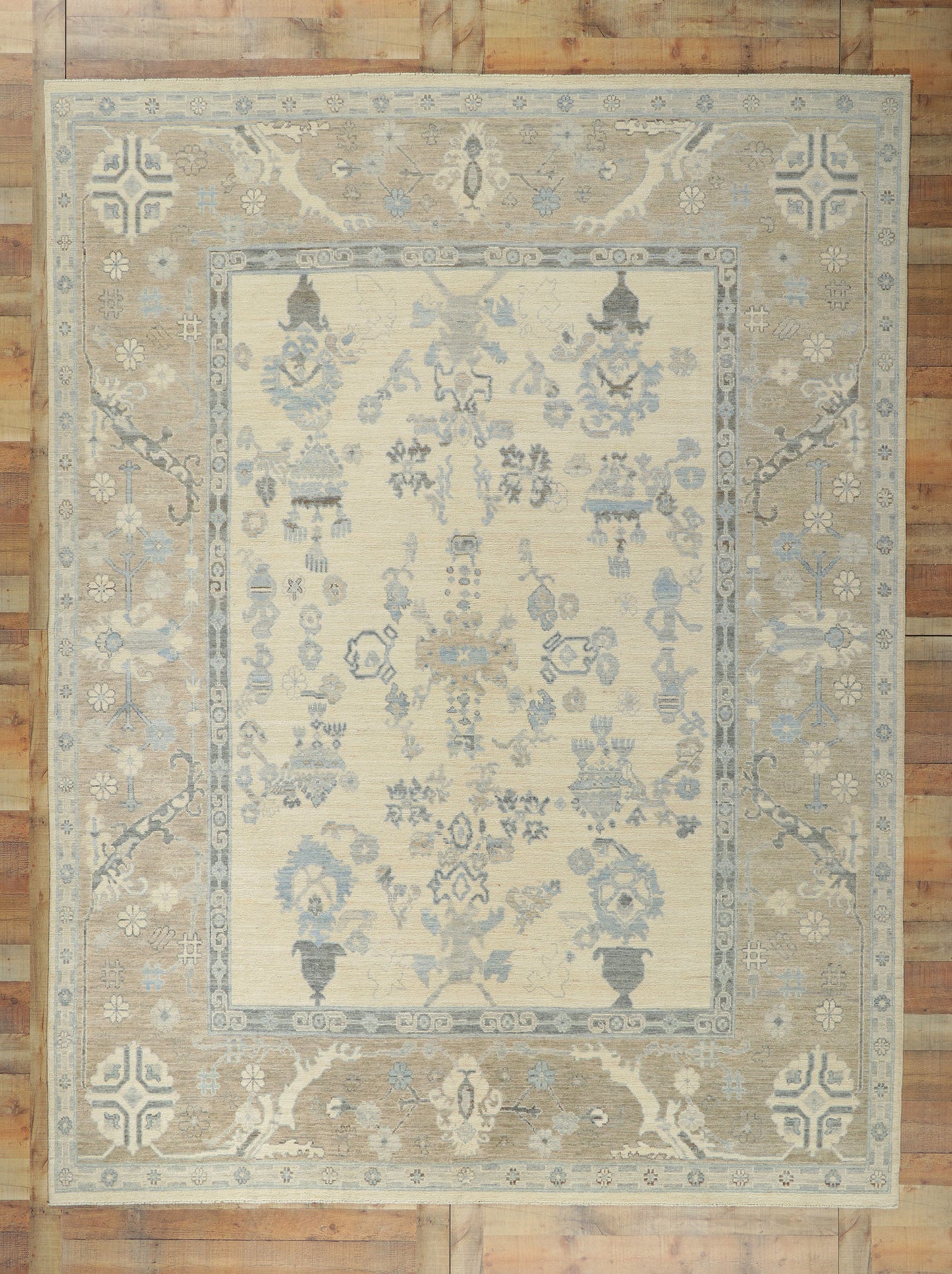 9 x 12 Vintage-Inspired Oushak Rug 80908