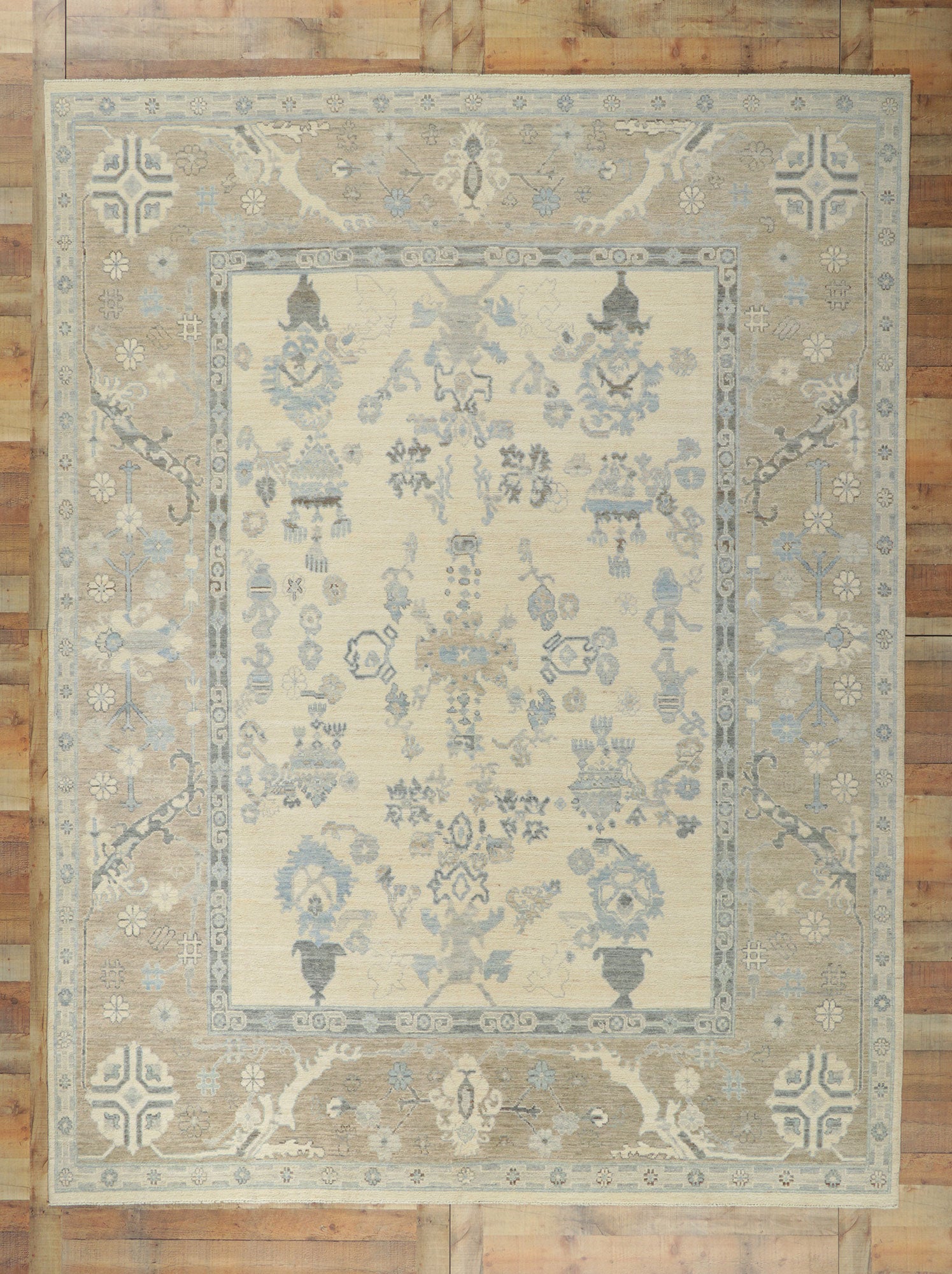 9 x 12 Vintage-Inspired Oushak Rug 80908