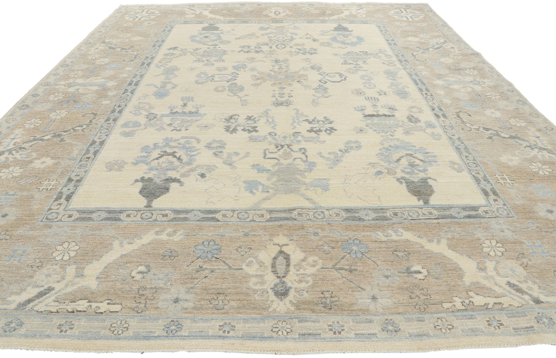 9 x 12 Vintage-Inspired Oushak Rug 80908