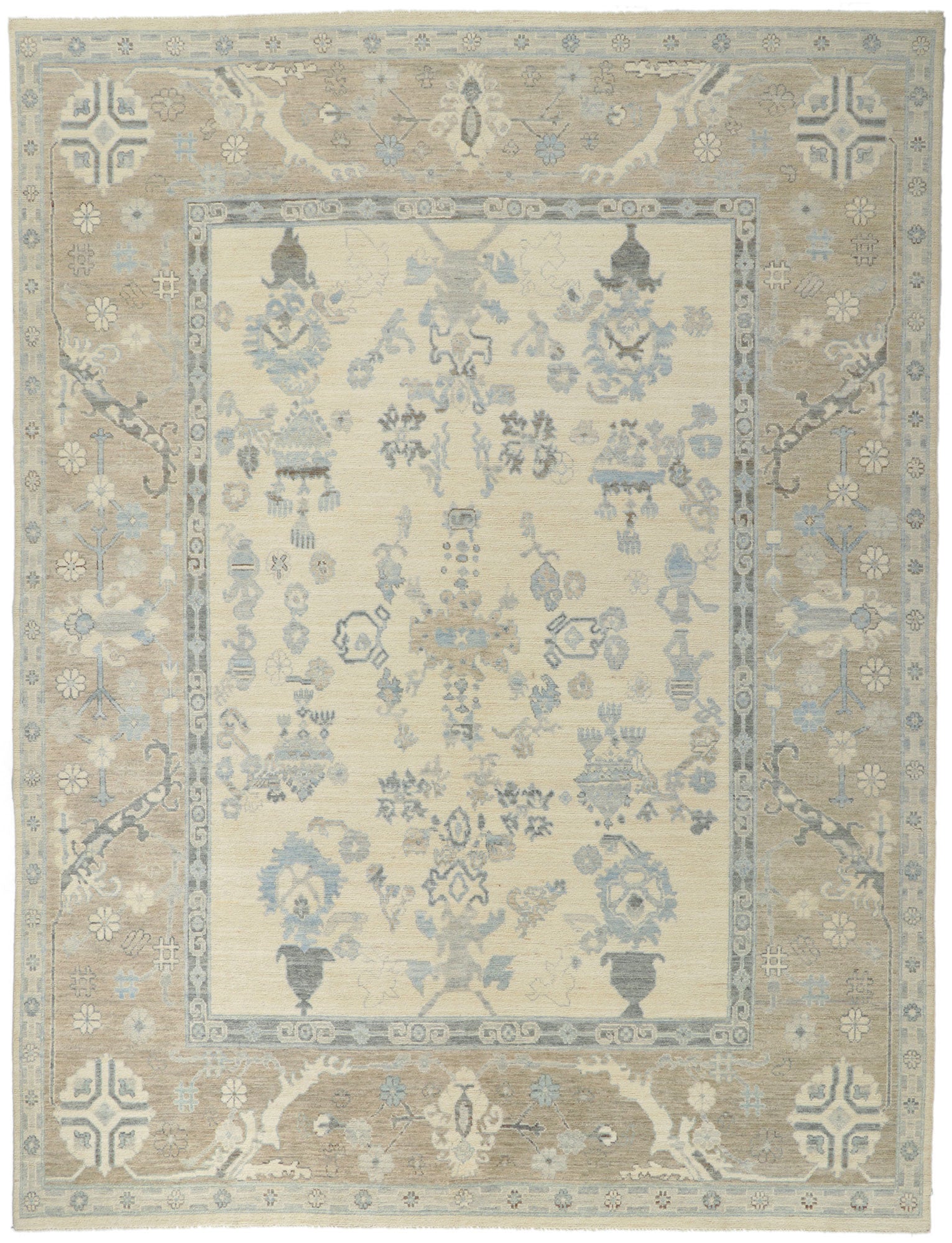 9 x 12 Vintage-Inspired Oushak Rug 80908