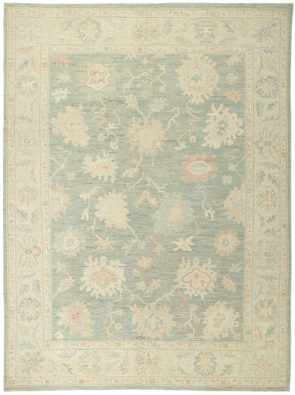9 x 12 Vintage-Inspired Oushak Rug 80911