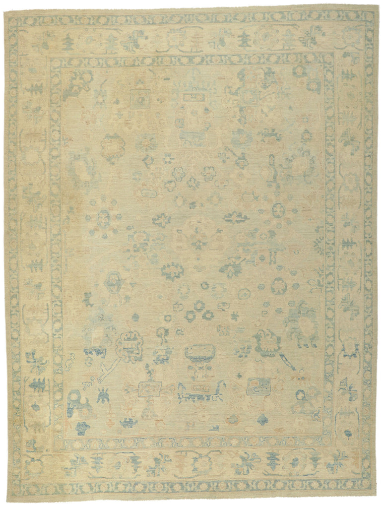 9 x 12 Vintage-Inspired Oushak Rug 80915