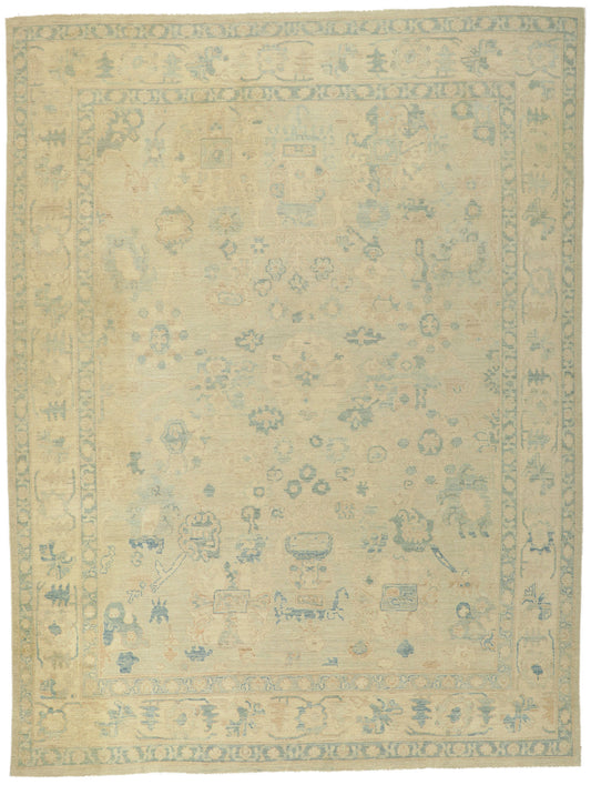 9 x 12 Vintage-Inspired Oushak Rug 80915