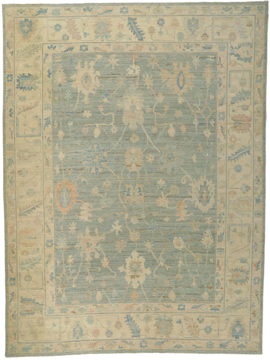 9 x 12 Vintage-Inspired Oushak Rug 80916