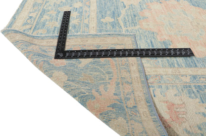 9 x 12 Colorful Blue Oushak Rug 80917