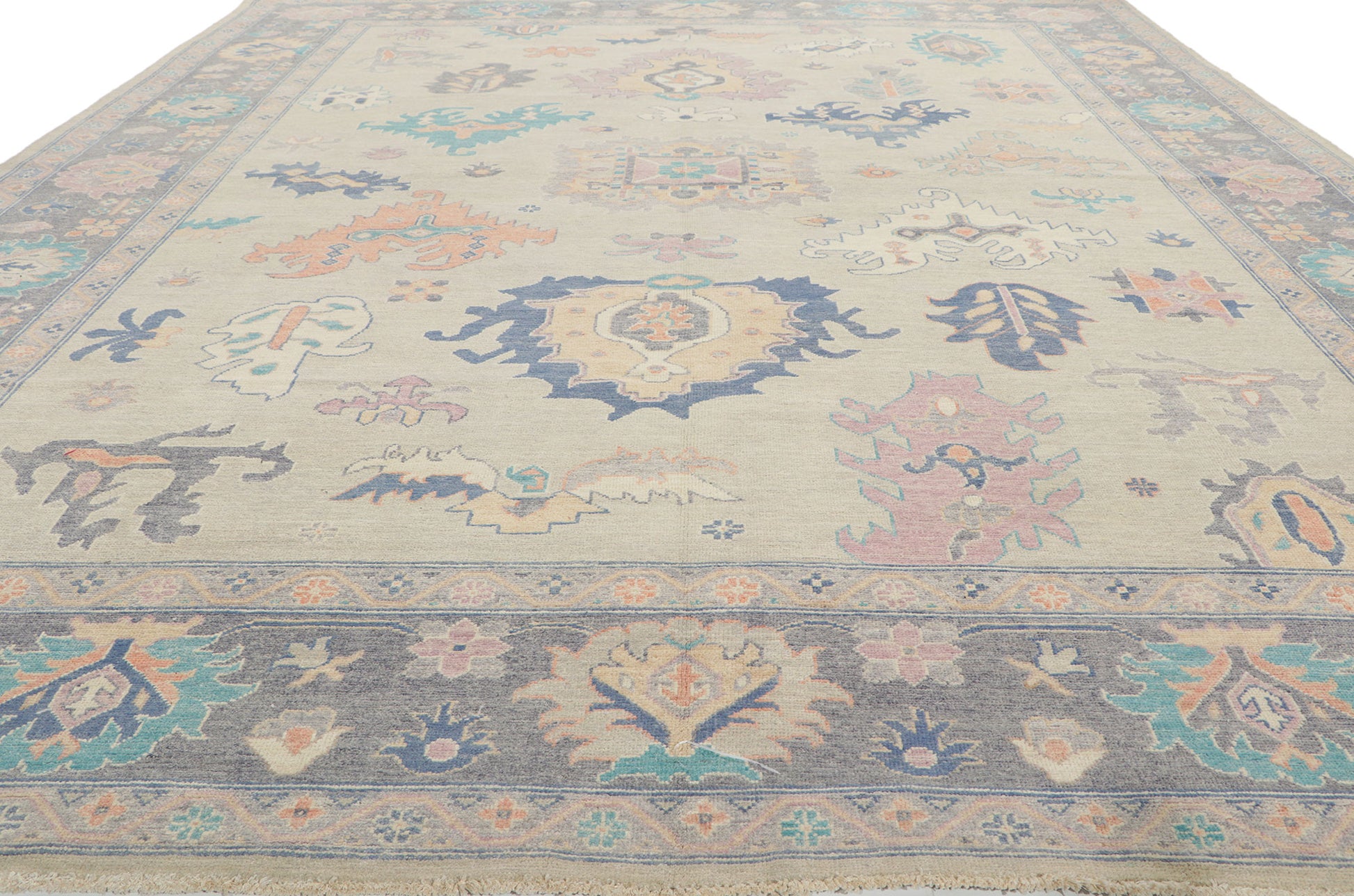 9 x 12 Colorful Oushak Rug 80943