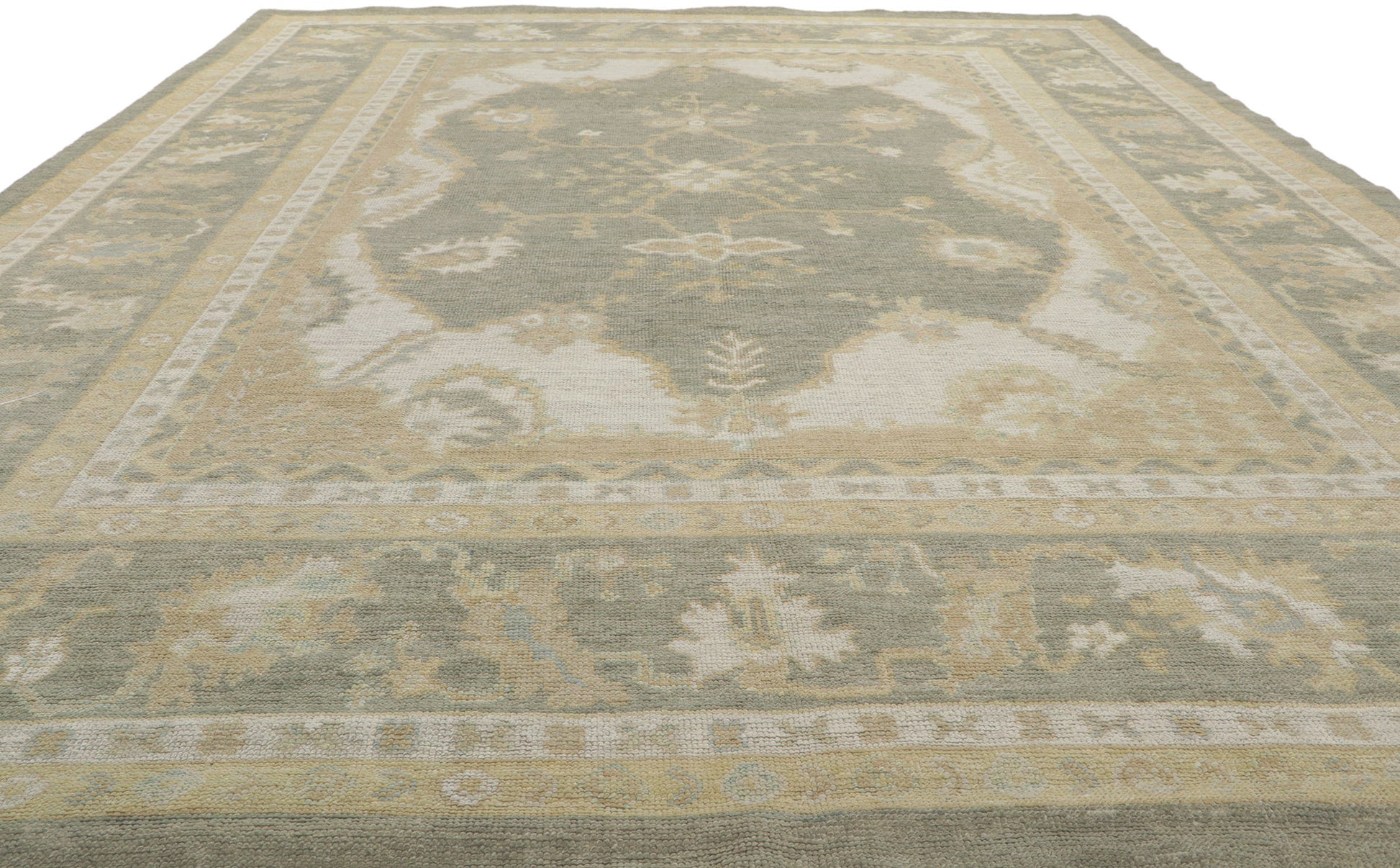 9 x 12 Earth-Tone Oushak Rug 80973