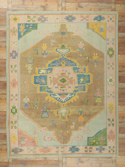 9 x 12 Contemporary Turkish Oushak Rug 53818