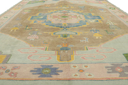 9 x 12 Contemporary Turkish Oushak Rug 53818