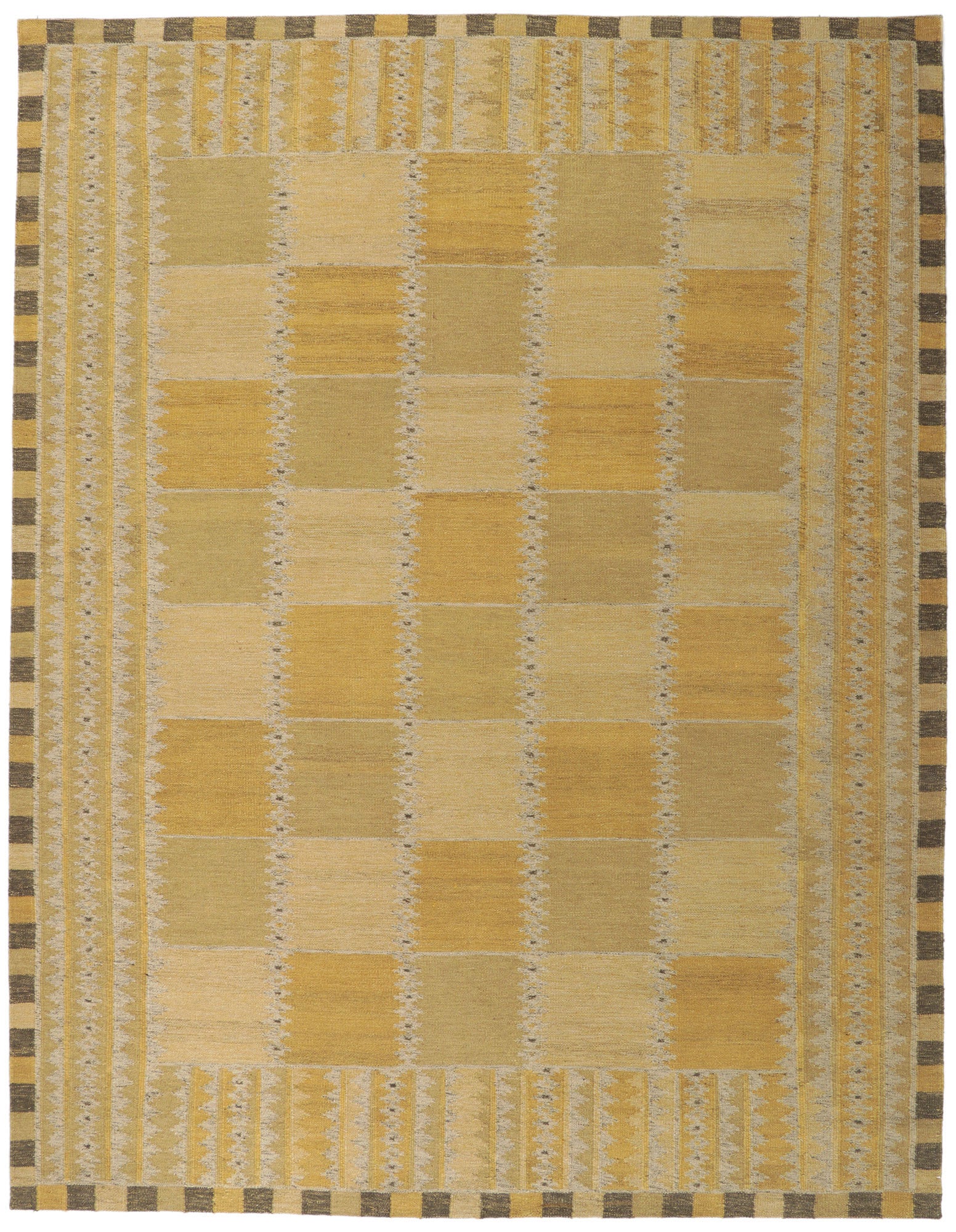 9 x 12 Scandinavian Modern Swedish Inspired Kilim Rug 30801