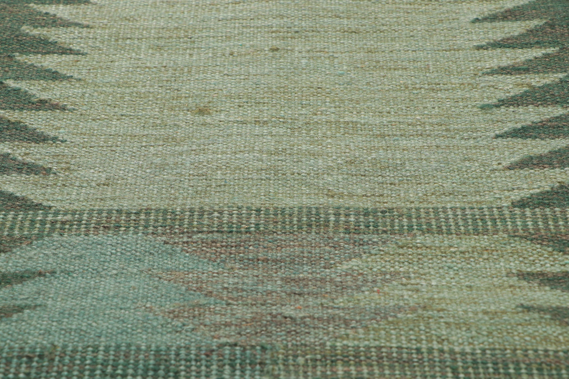 9 x 12 Scandinavian Modern Green Swedish Inspired Kilim Rug 30842