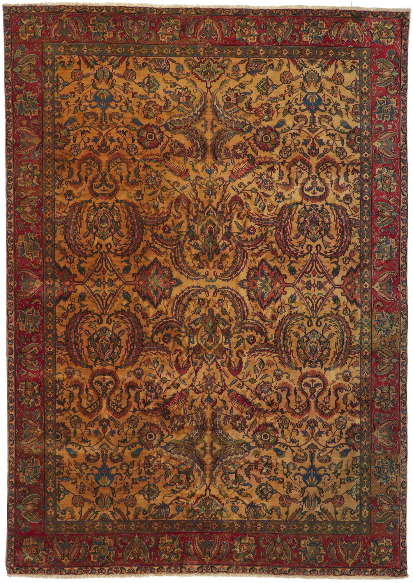 9 x 12 Vintage Indian Agra Rug 78287