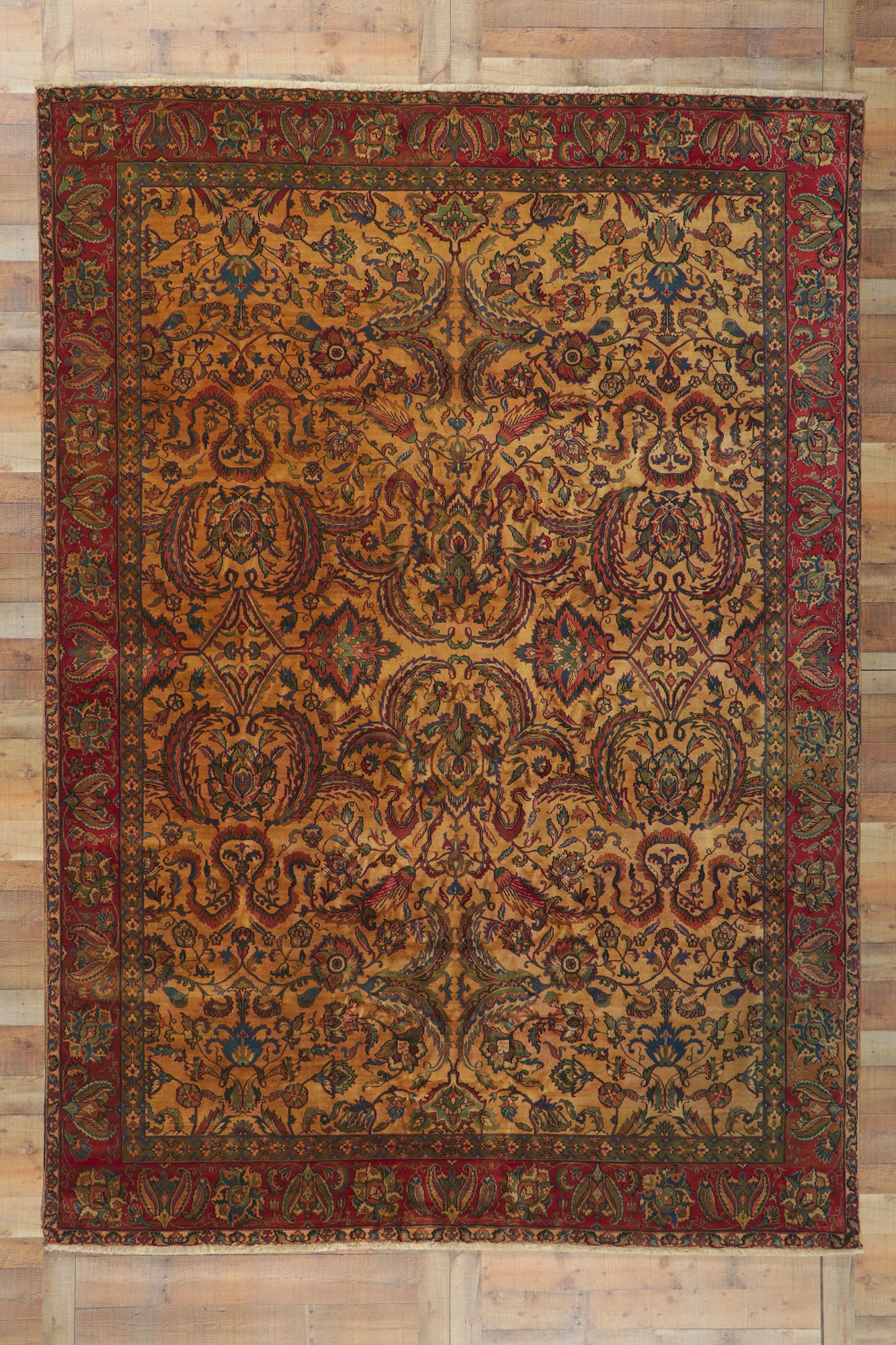 9 x 12 Vintage Indian Agra Rug 78287