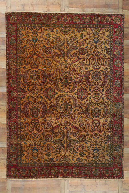 9 x 12 Vintage Indian Agra Rug 78287