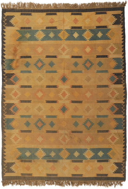9 x 12 Vintage Indian Kilim Rug 78207