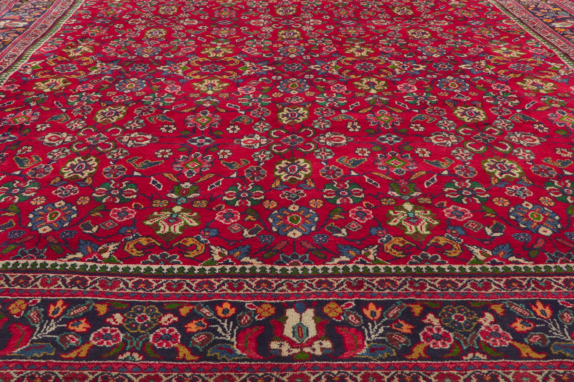 9 x 12 Vintage Persian Mahal Rug 61095