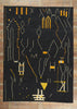9 x 13 Modern Black Moroccan Area Rug 80707