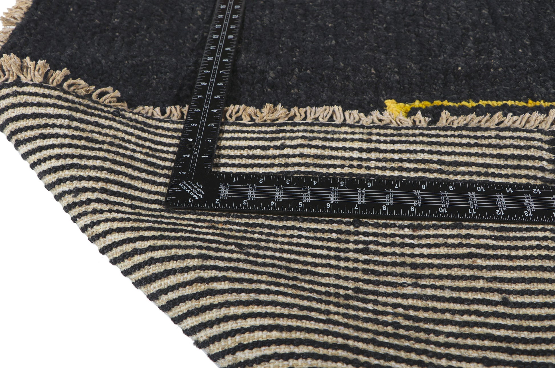 9 x 13 Modern Black Moroccan Area Rug 80707