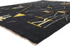9 x 13 Modern Black Moroccan Area Rug 80707