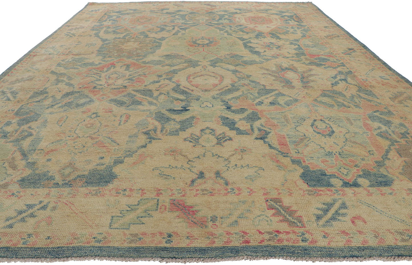 9 x 13 Colorful Oushak Rug 80727