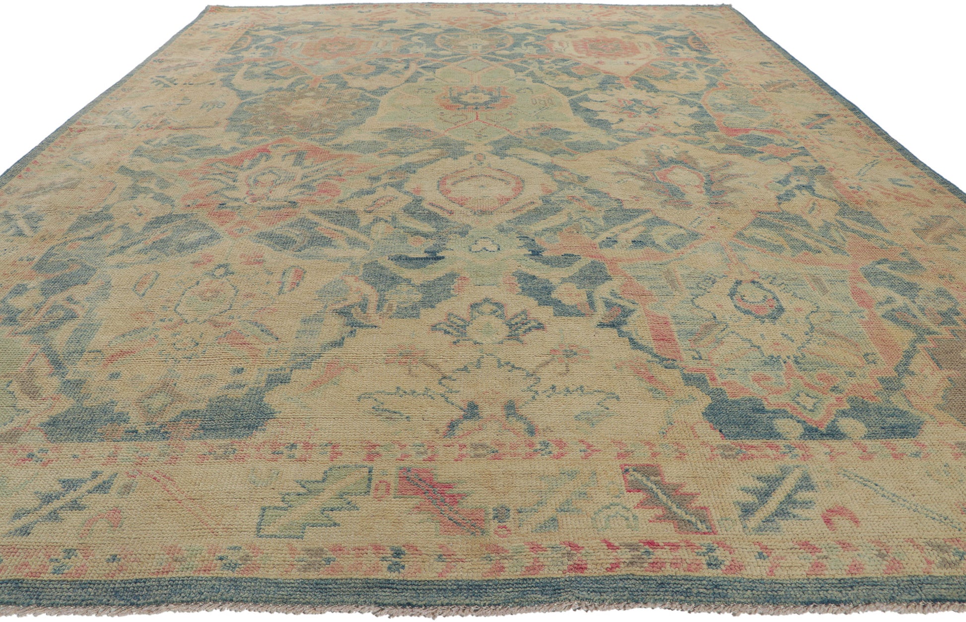 9 x 13 Colorful Oushak Rug 80727