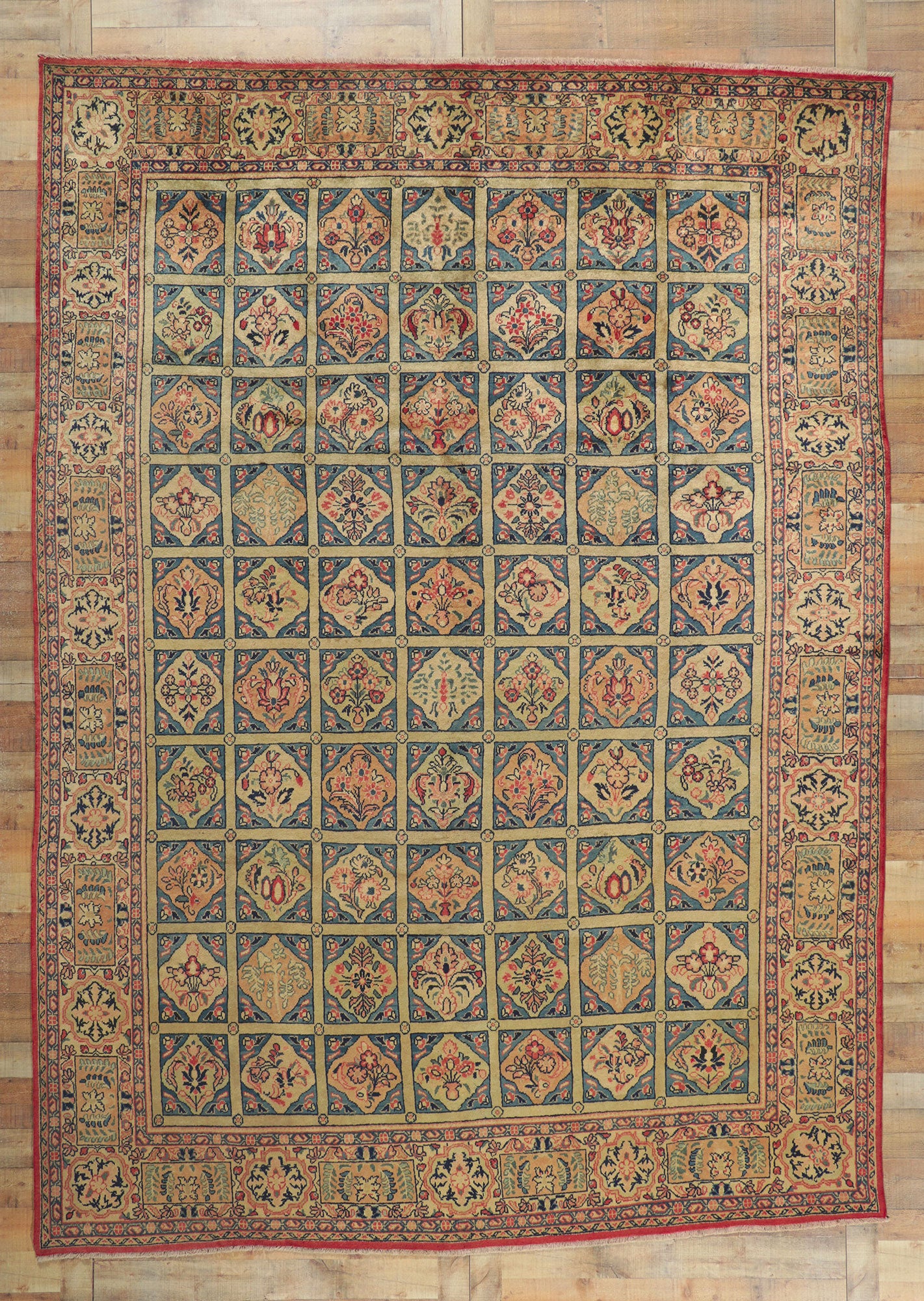9 x 13 Vintage Persian Mahal Rug 61198