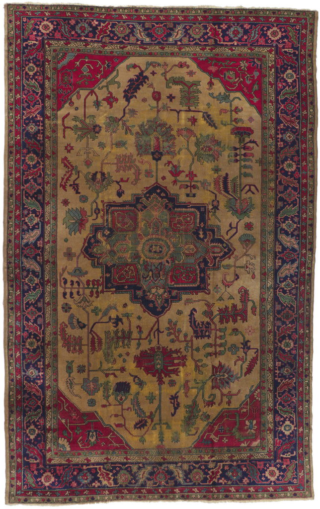 9 x 15 Antique Turkish Serapi Rug 78128