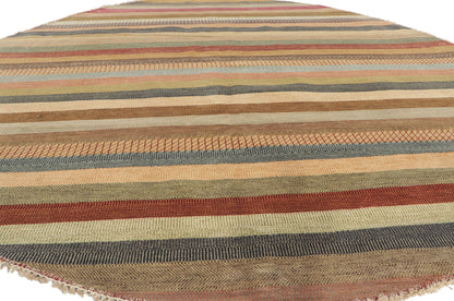 9 x 9 Modern Striped Round Area Rug 30300