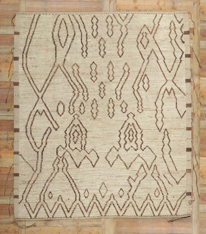 9 x 10 Earth-Tone Moroccan Rug 80797