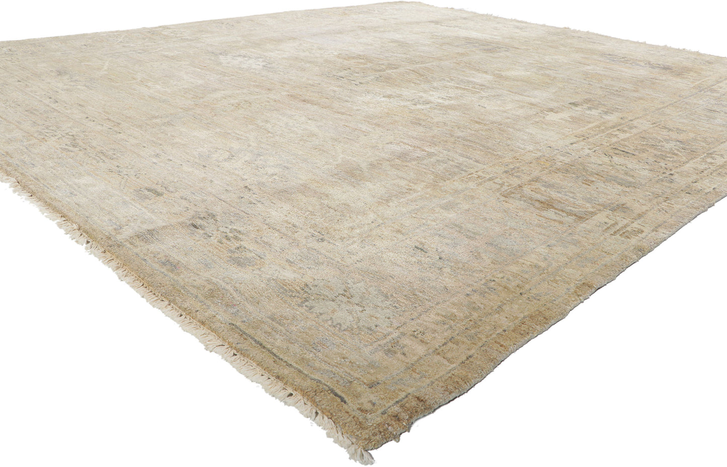 9 x 10 Earth-Tone Oushak Rug 30365