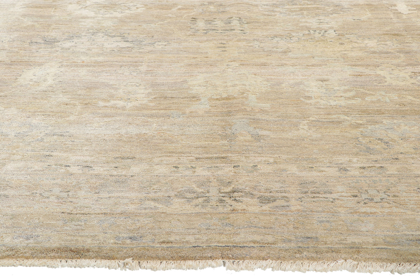 9 x 10 Earth-Tone Oushak Rug 30365