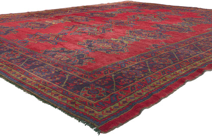 9 x 11 Antique Turkish Oushak Rug 78524