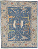 9 x 11 Colorful Blue Oushak Rug 80990