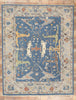 9 x 11 Colorful Blue Oushak Rug 80990