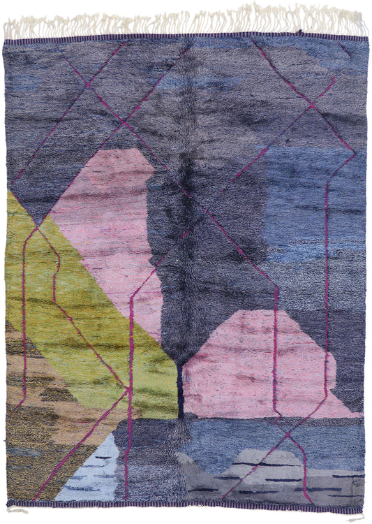 9 x 11 Colorful Beni Mrirt Moroccan Rug 21101