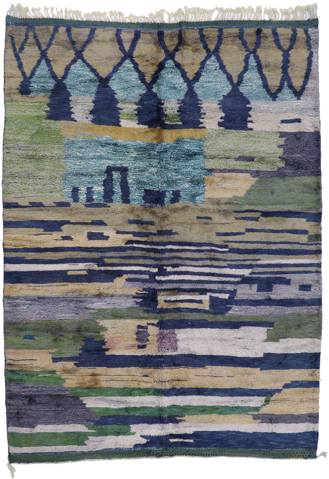 9 x 11 Modern Beni Mrirt Moroccan Rug 21117