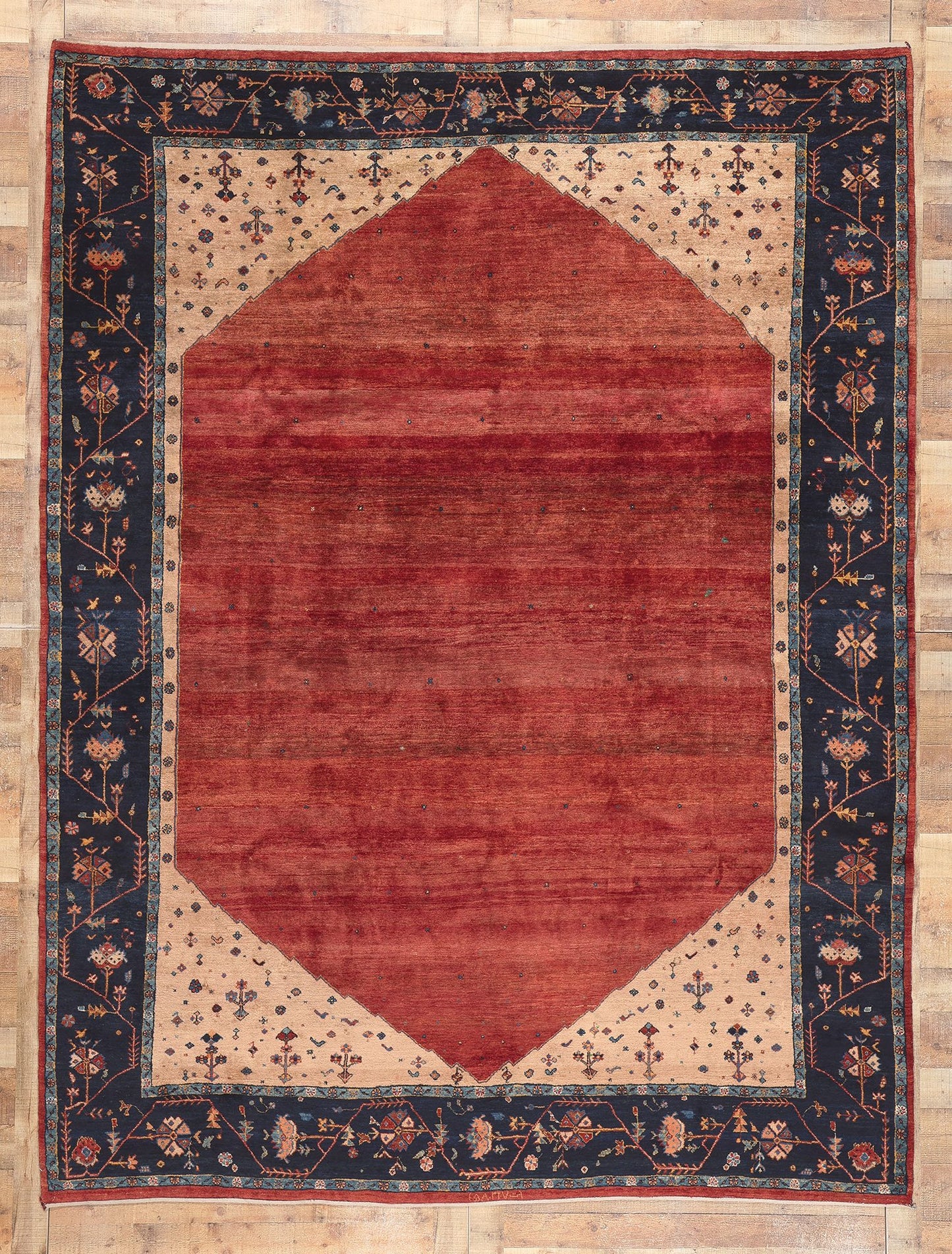 9 x 11 Vintage Persian Gabbeh Rug 78567