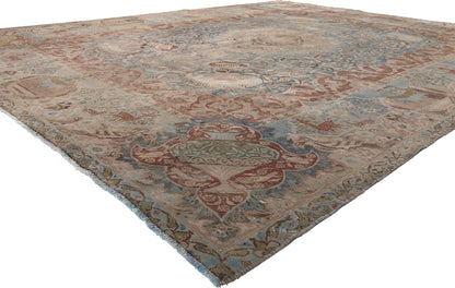 9 x 11 Vintage Persian Kashan Rug 78586