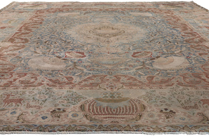 9 x 11 Vintage Persian Kashan Rug 78586
