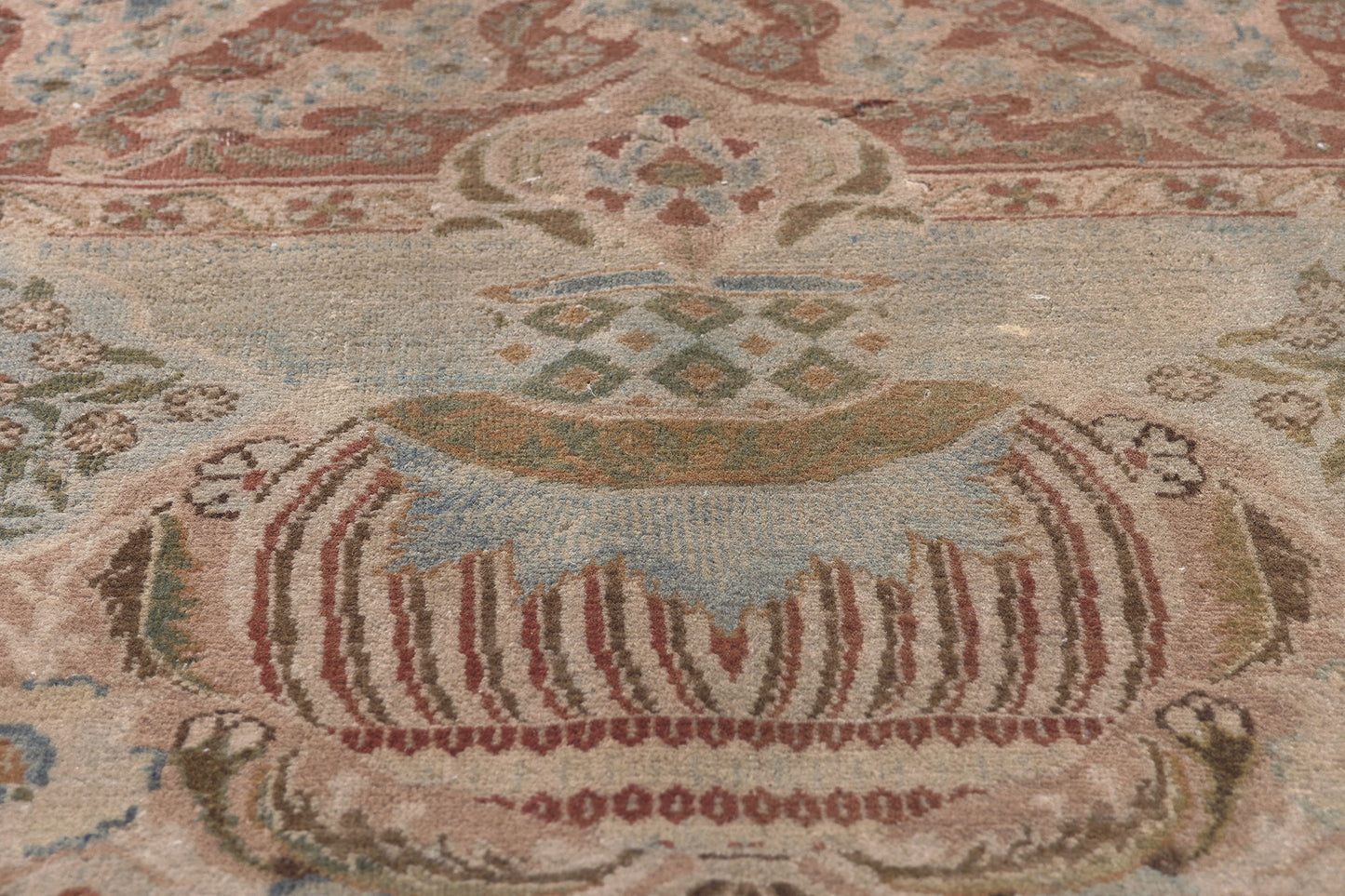 9 x 11 Vintage Persian Kashan Rug 78586