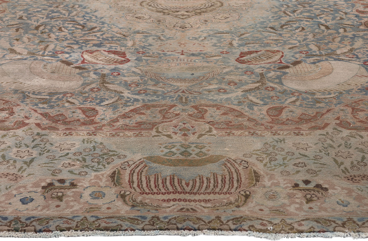 9 x 11 Vintage Persian Kashan Rug 78586